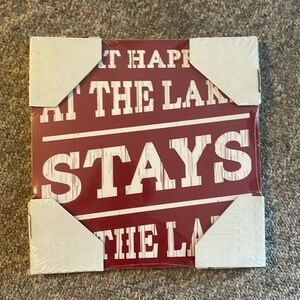 Perfect for the lake decor.. what happens at the lake.. stays at the lake..